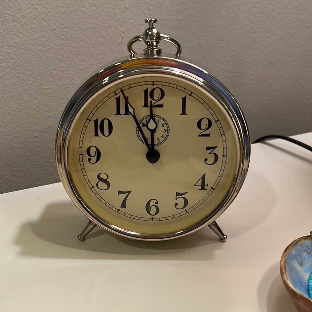 Pottery Barn decorative alarm clock